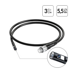 Зонд для видеоэндоскопа iCartool IC-V112A-3, 2 камеры, 3м, 5.5 мм iCartool IC-VP112A-3-5,5-2