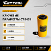 Гидравлический цилиндр 20т. с полым штоком Car-Tool CT-3439