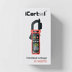 Токовые клещи постоянного/переменного тока 600A c режимом смарт iCartool IC-M207D - Коробка