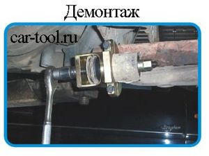 Снятие сайлентблоков заднего рычага W140
